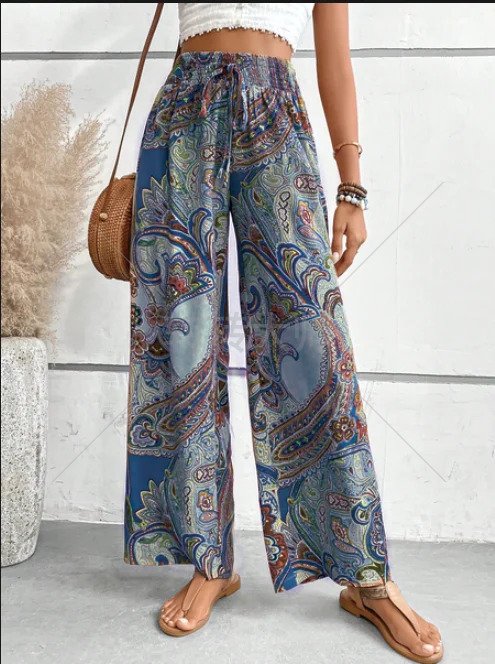 Pantalon large taille haute pour femme – Image 4